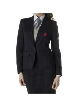 Stripe Black Corporate Uniform Coat